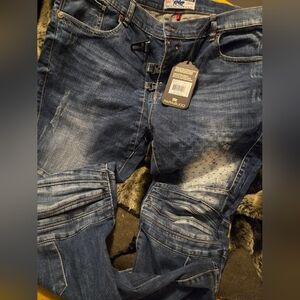 Rare NWT Men's parasuco distressed industrial faded denim jeans